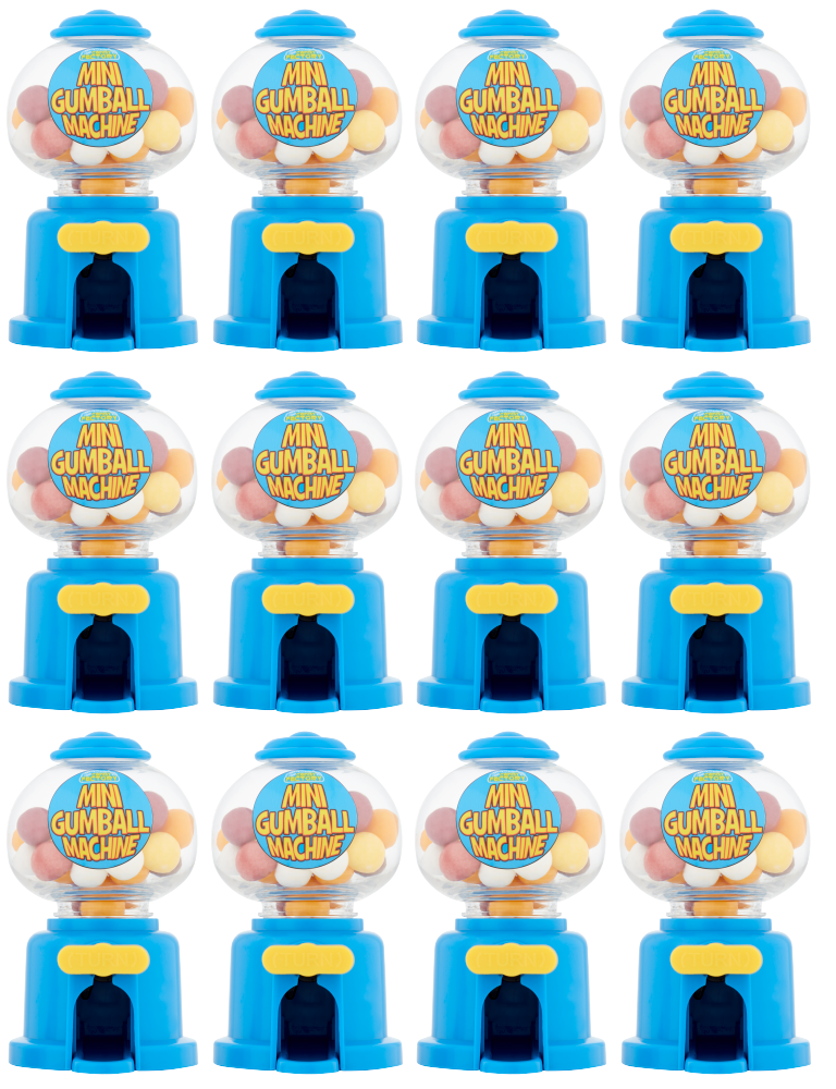 12 x Candy Factory Mini Gumball Machine 35G