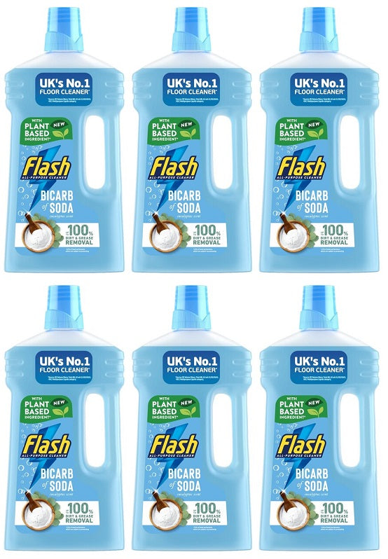 6 x Flash Liquid Bicarb Of Soda - 1 LITRE