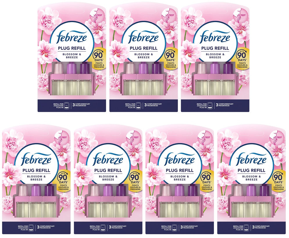 7 x Febreze 3volution Plug In Refill Blossom Breeze - 20ML