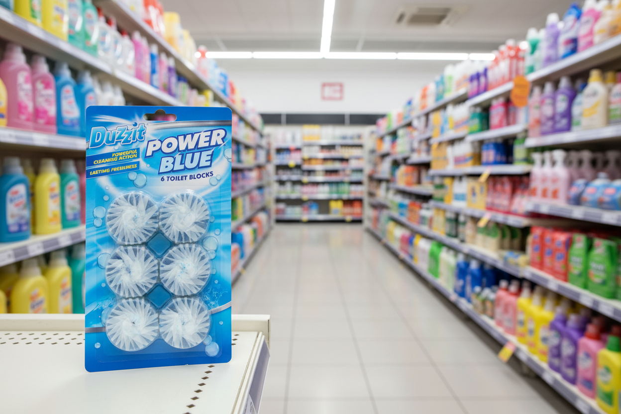 36 x Duzzit Power Blue Toilet Block - 6 Pack