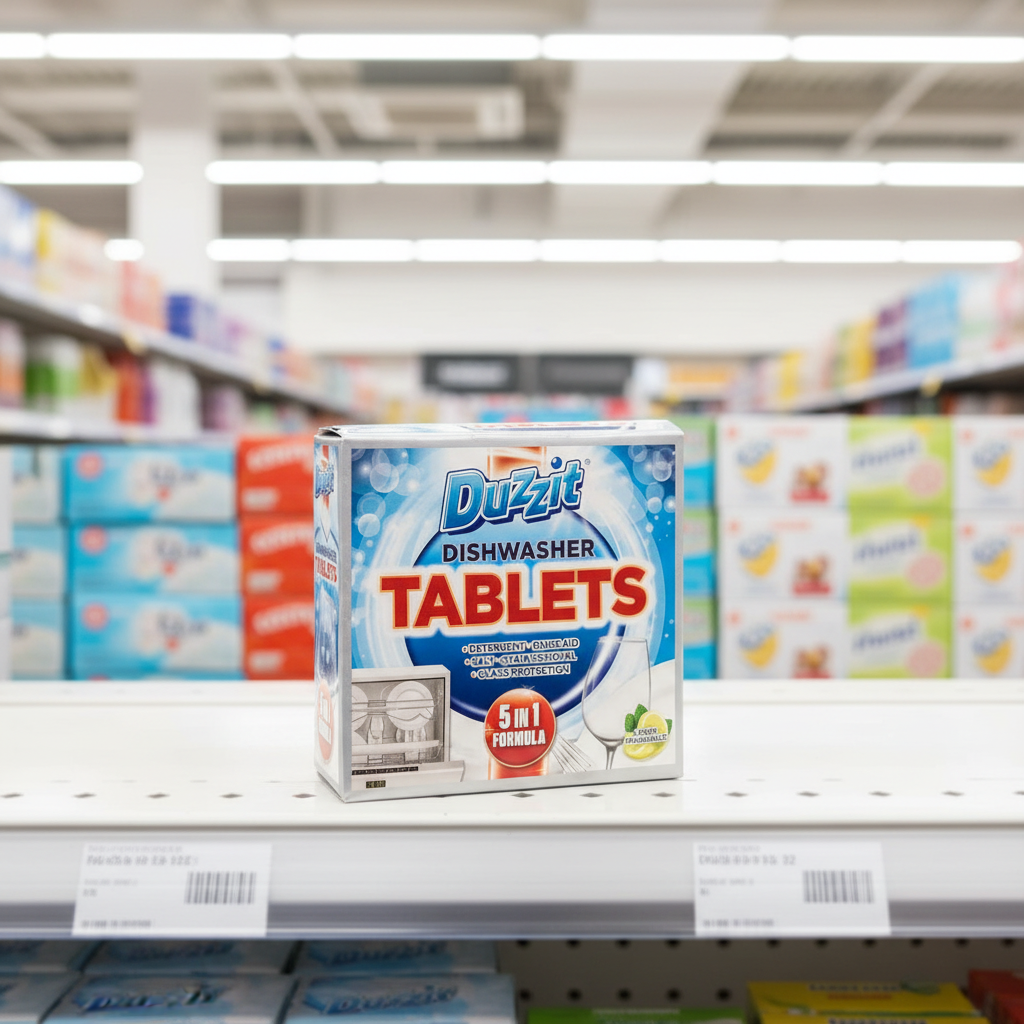 16 x Duzzit 5 In 1 Dishwasher Tablets - 12 PACK