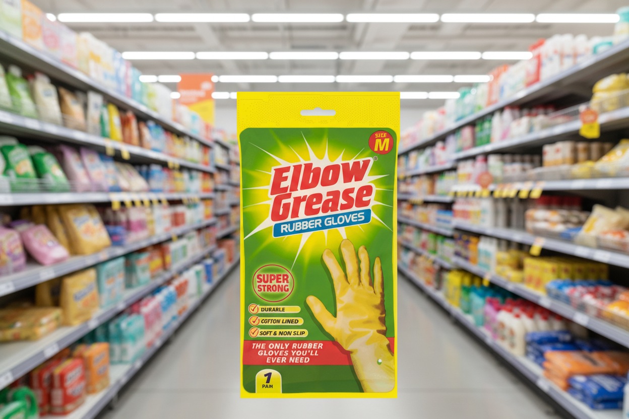 18 x Elbow Grease Rubber Gloves Medium