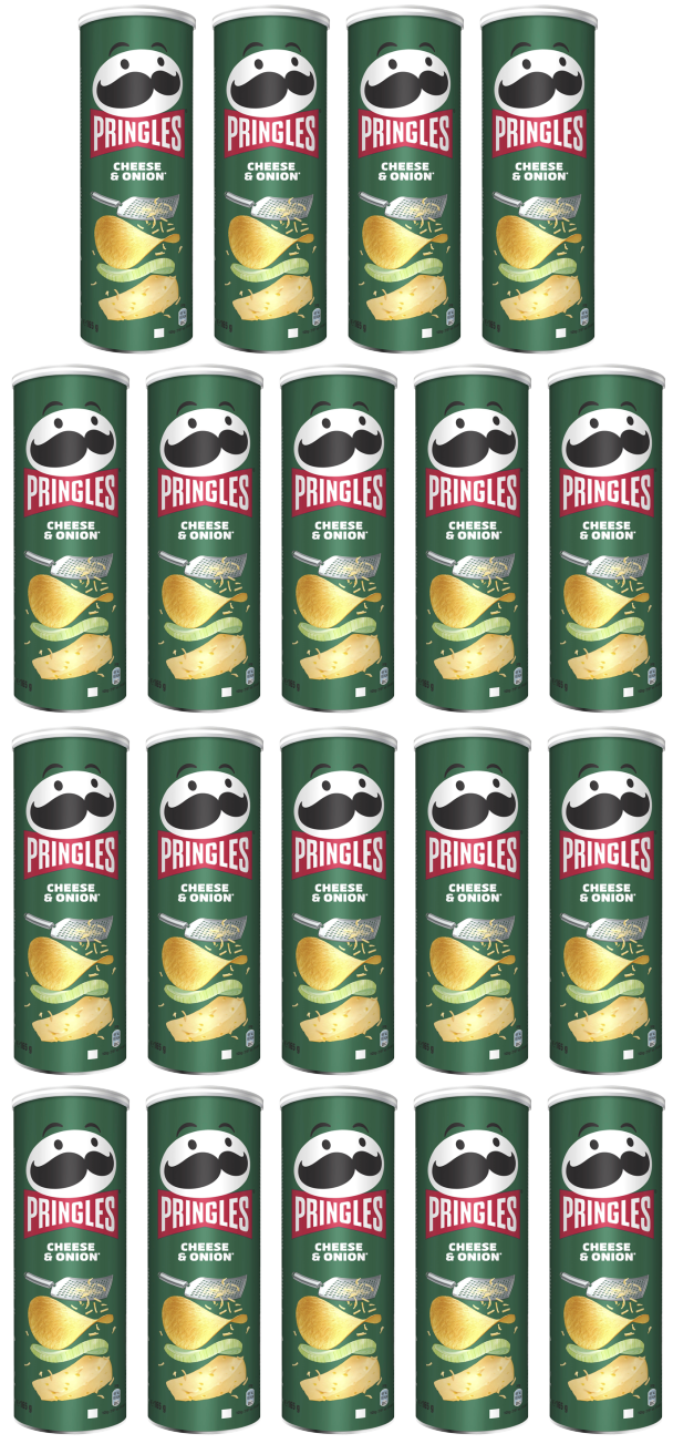 19 x Pringles Cheese & Onion - 165Gm