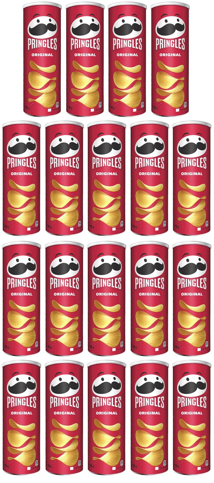 19 x Pringles Original Crisps Non-Hfss 165G