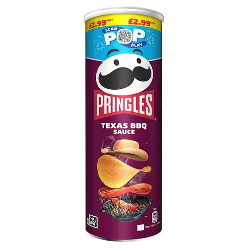 6 x Pringles Texas Bbq - 165GM