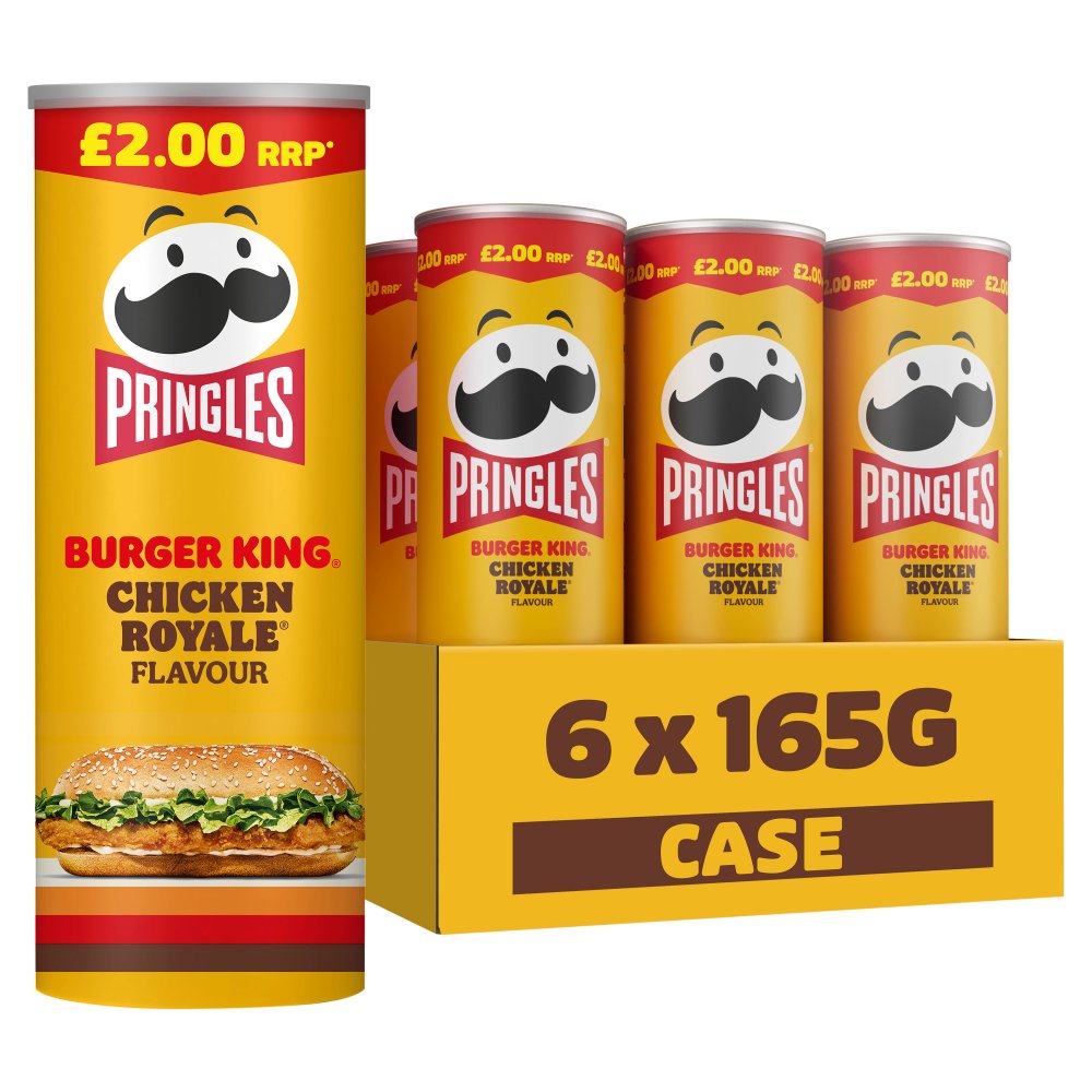 6 X Pringles Burger King Chicken Royale - 165Gm