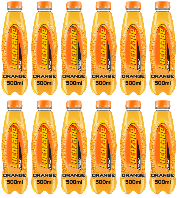 12 x Lucozade Energy Orange 500Ml