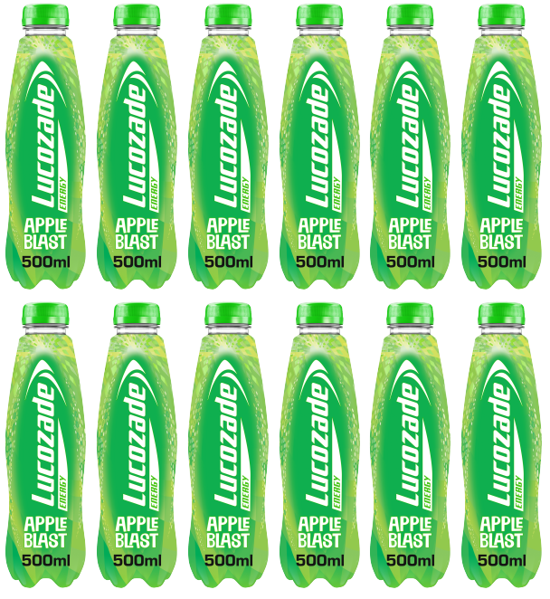 12 x Lucozade Energy Apple Blast - 500Ml