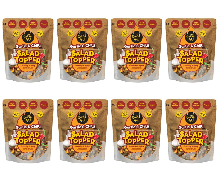 8 x Good4U Garlic & Chilli Salad Topper 125G
