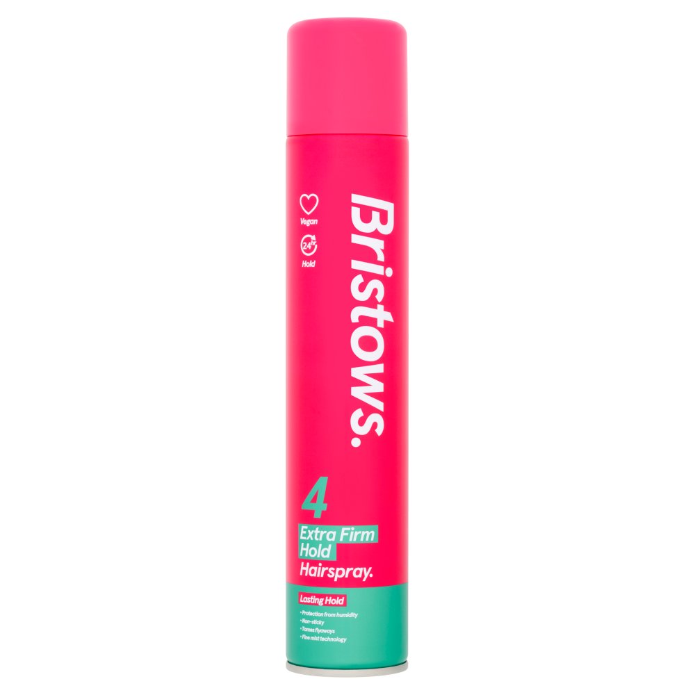 6 x Bristows 4 Extra Firm Hold Hairspray 400Ml