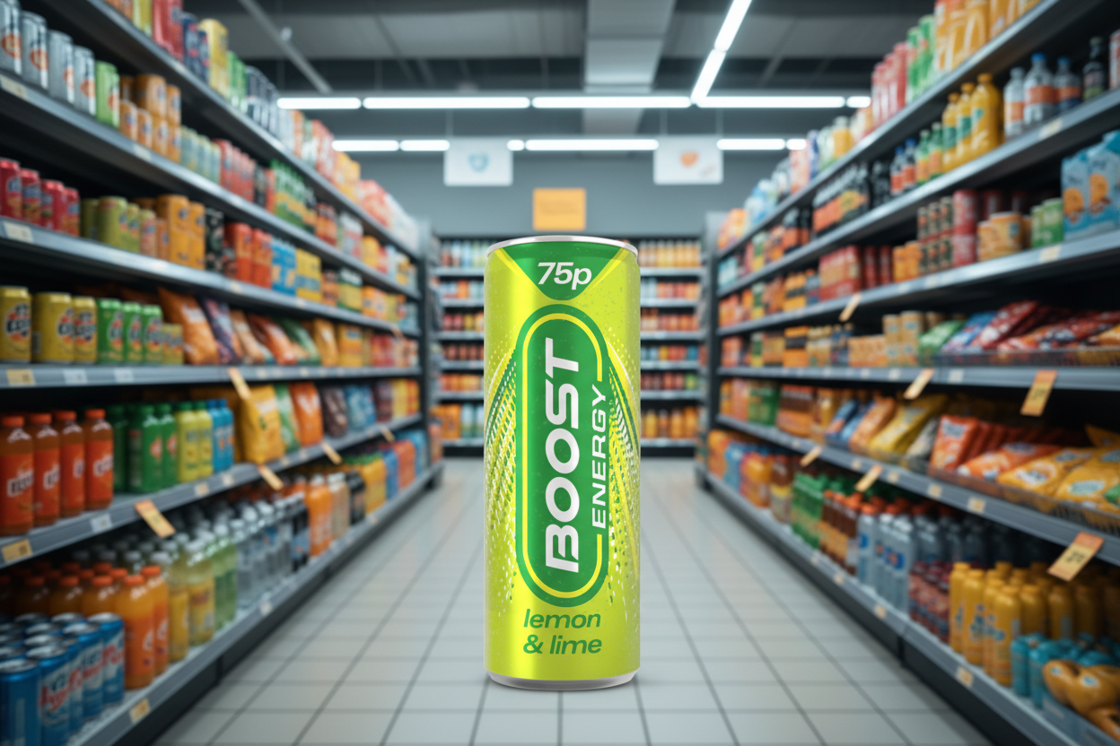 24 x Boost Energy Lemon & Lime Can - 250Ml