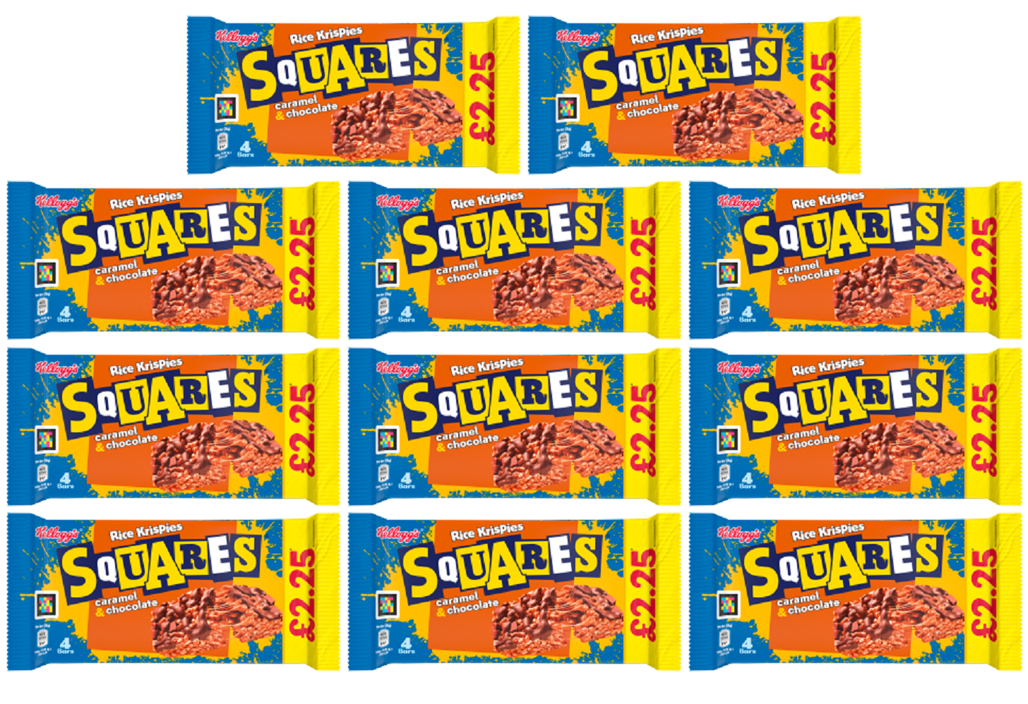 11 x Rice Krispies Squares Chocolate & Caramel 4 Pk