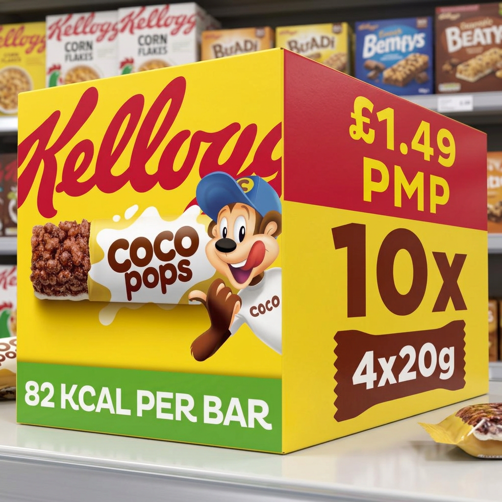 10 X Coco Pops Cereal Bar 4 Pack - 20G