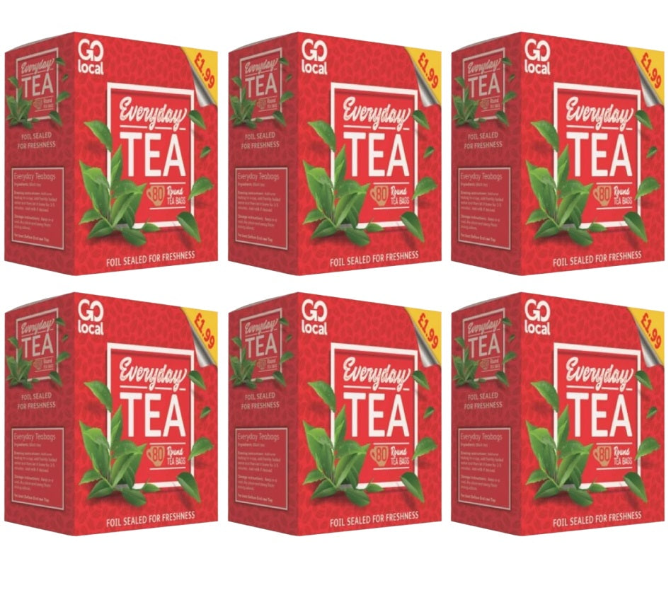 6 X Go Local Tea Bags - 80Pk