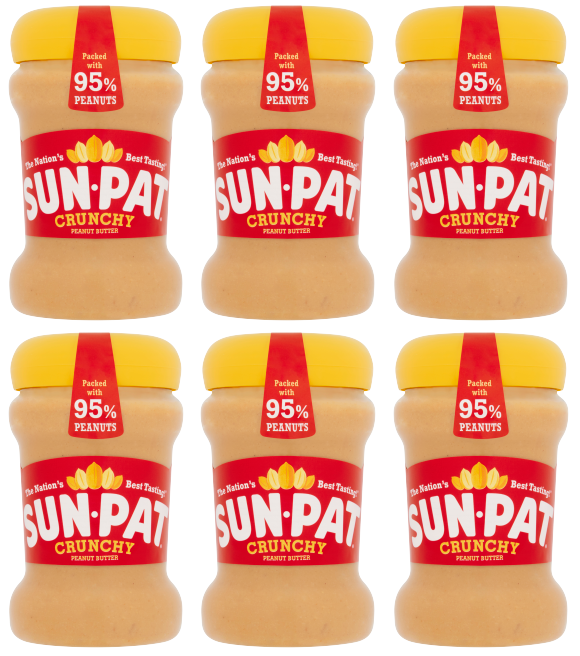 6 X Sunpat Peanut Butter Crunchy - 300Gm