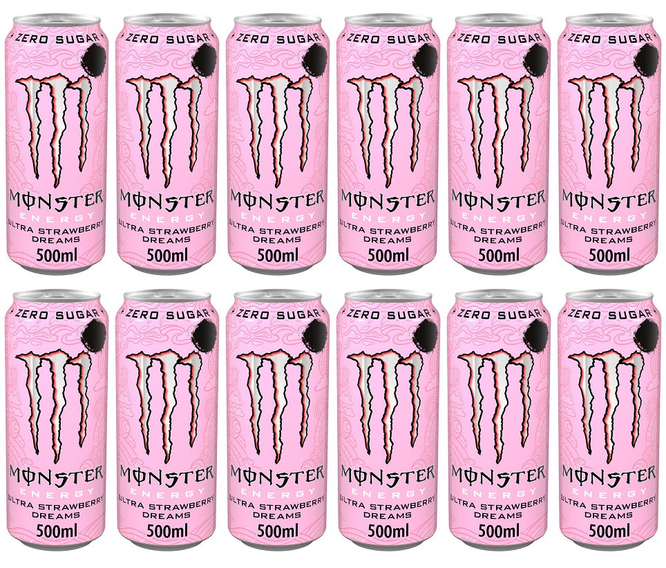 12 x Monster Energy Ultra Strawberry Dreams - 500ML