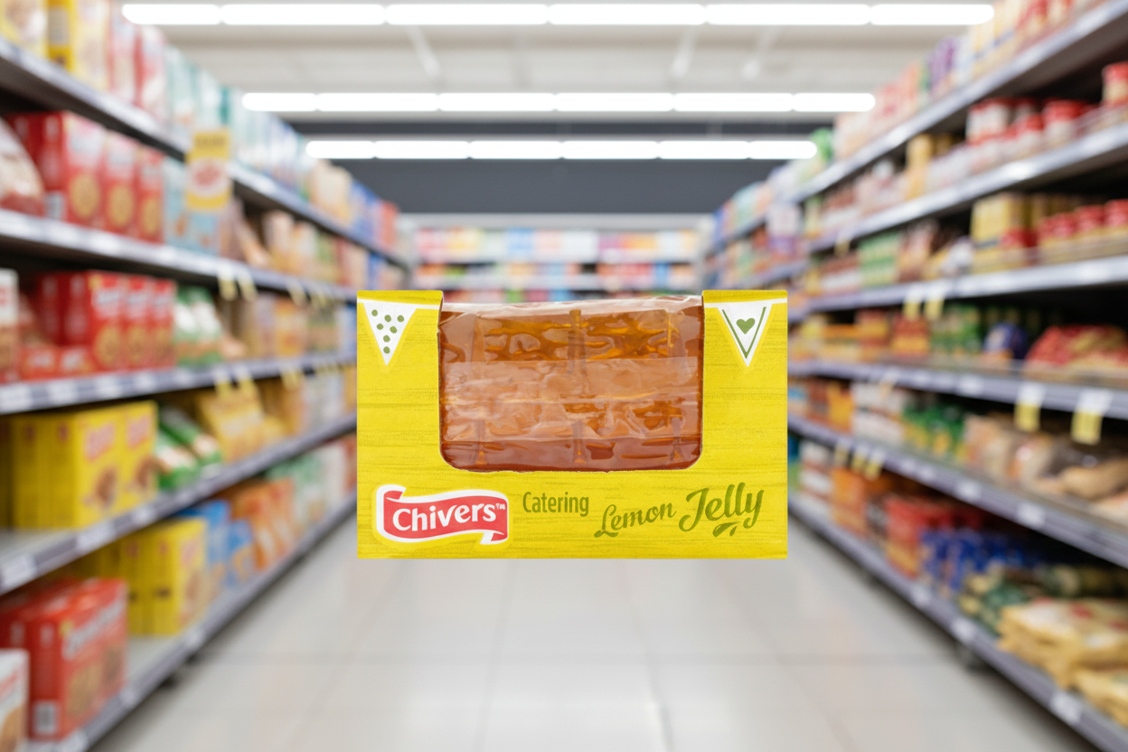 Chivers Catering Lemon Flavour Jelly 12 X 135G (1.62Kg)