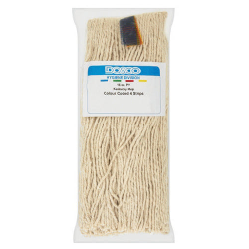 Dosco Hygiene Division Kentucky Mop Head Colour Coded 4 Strips 16Oz Multi