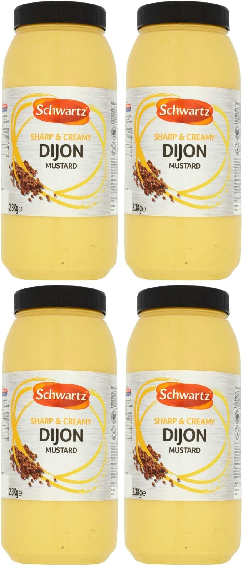 4 x Schwartz Sharp & Creamy Dijon Mustard 2.3Kg