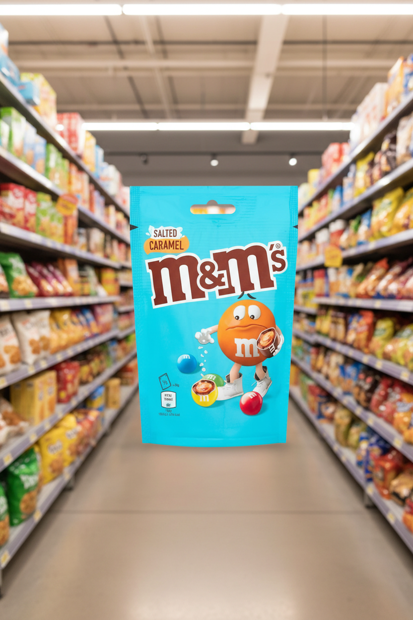 13 x M&m's Salted Caramel Chocolate Pouch Bag - 102GM