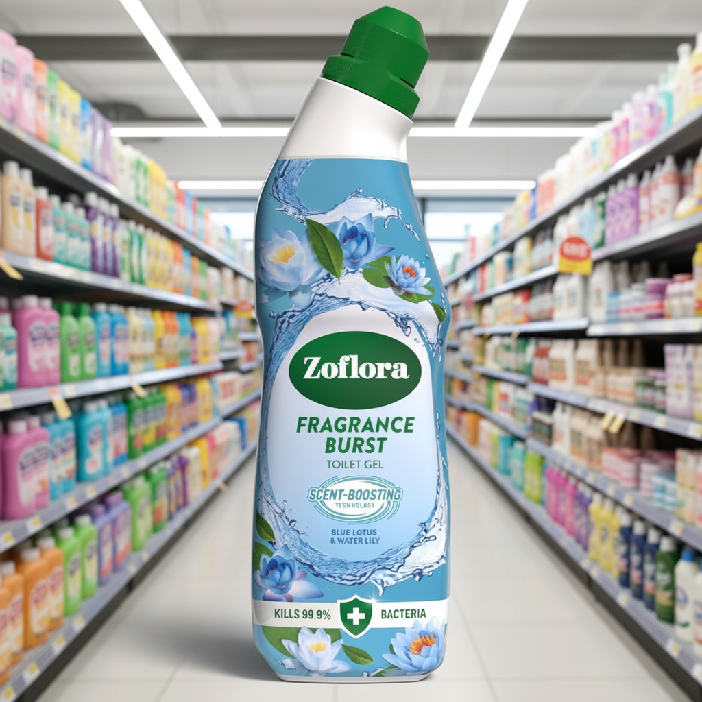 8 X Zoflora Toilet Foam Blue Lotus & Waterlily - 300Ml
