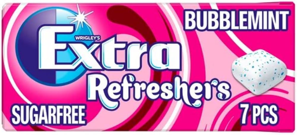 16 x Wrigley's Extra Refreshers Bubblerrint 7Pc
