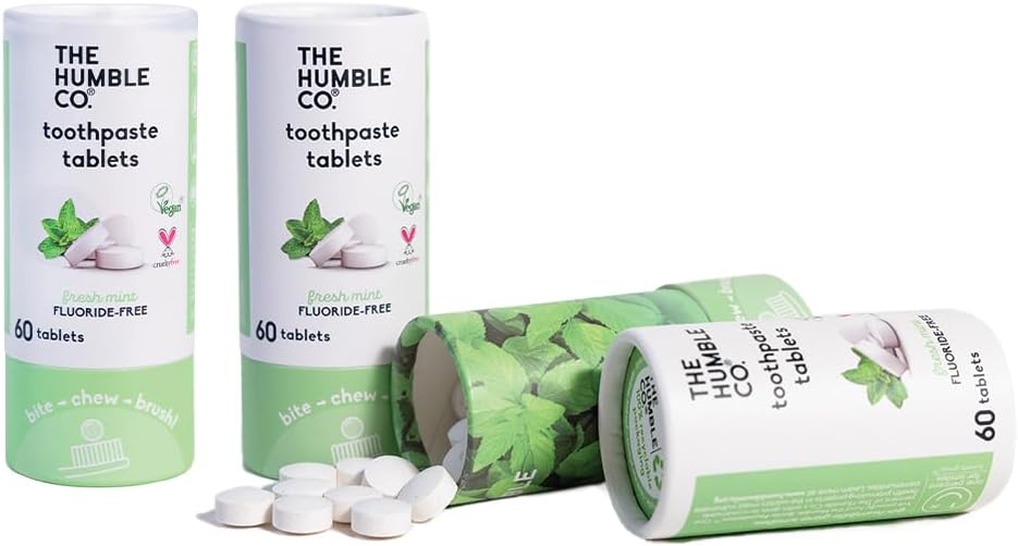 The Humble Co T/paste Tabs Mint Fluoride Free - 60caps