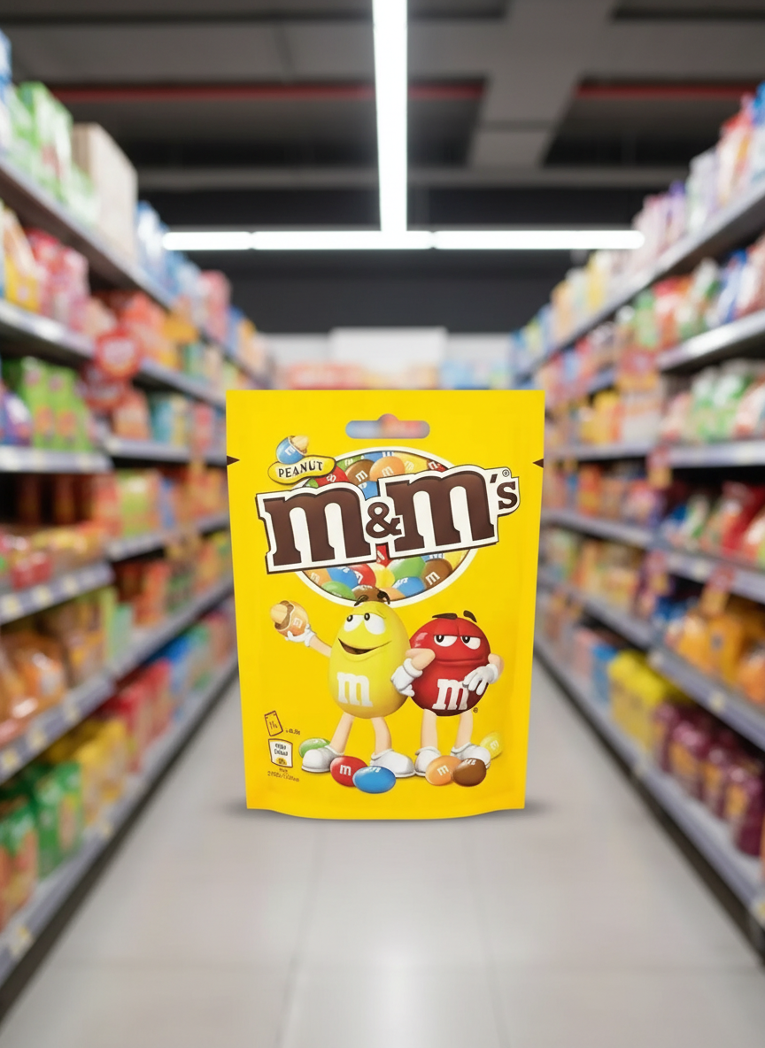 13 x M&m's Peanut Milk Chocolate Pouch Bag - 112GM