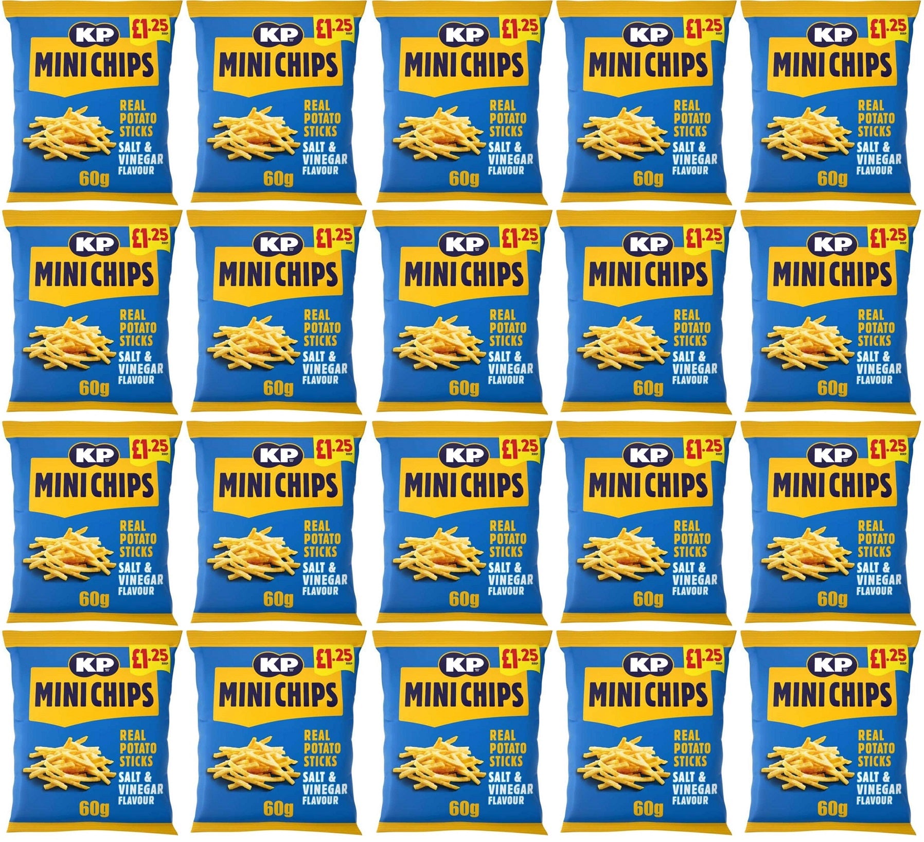 20 x Kp Mini Chips Salt & Vinegar - 60GM