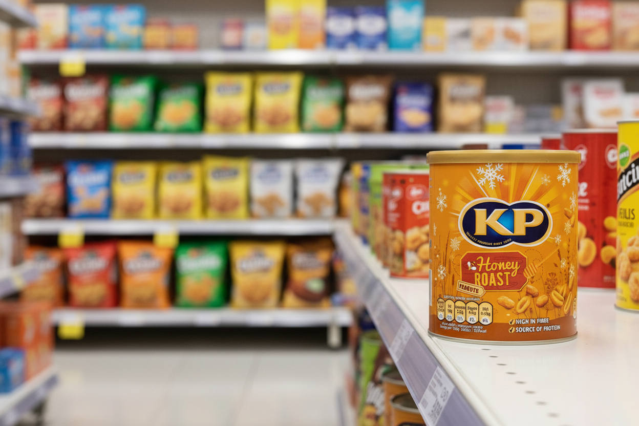 6 X Kp Honey Roasted Peanuts Tin 375GM