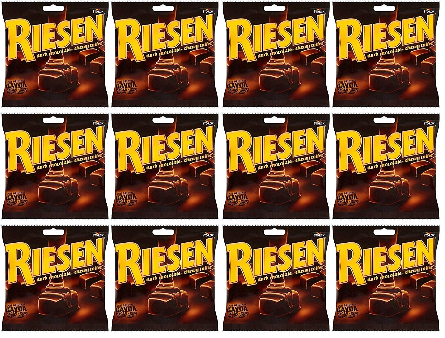 12 X Riesen Chewy Toffee Bag - 135Gm