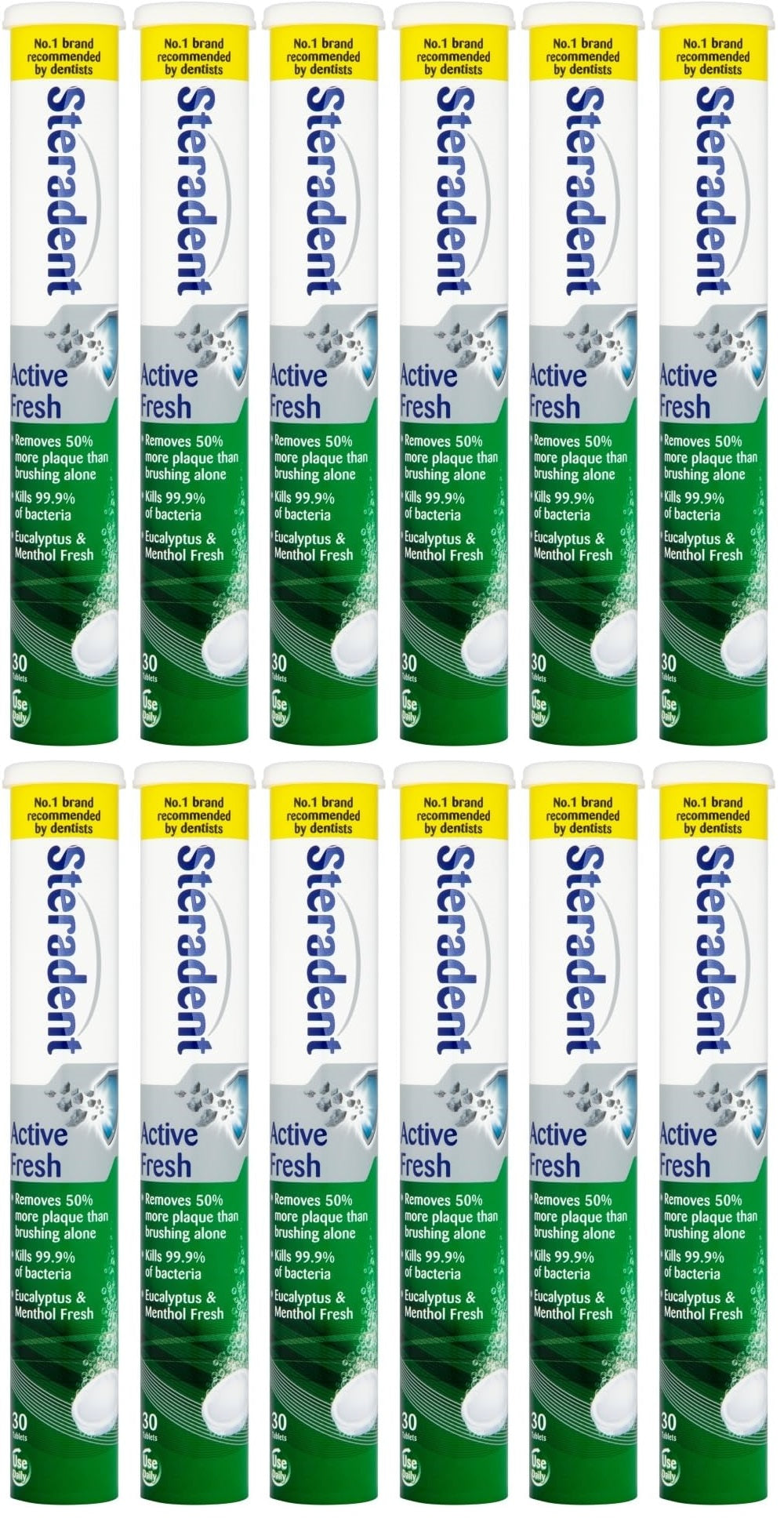 12 x Steradent Active Fresh - 30 PACK