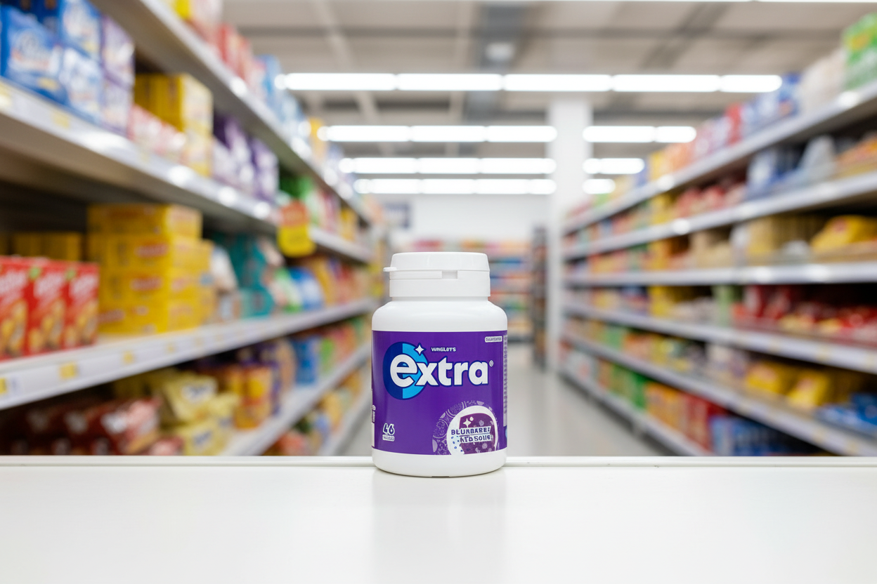 6 x Extra Blueberry Chewing Gum Bottle - 46PCE