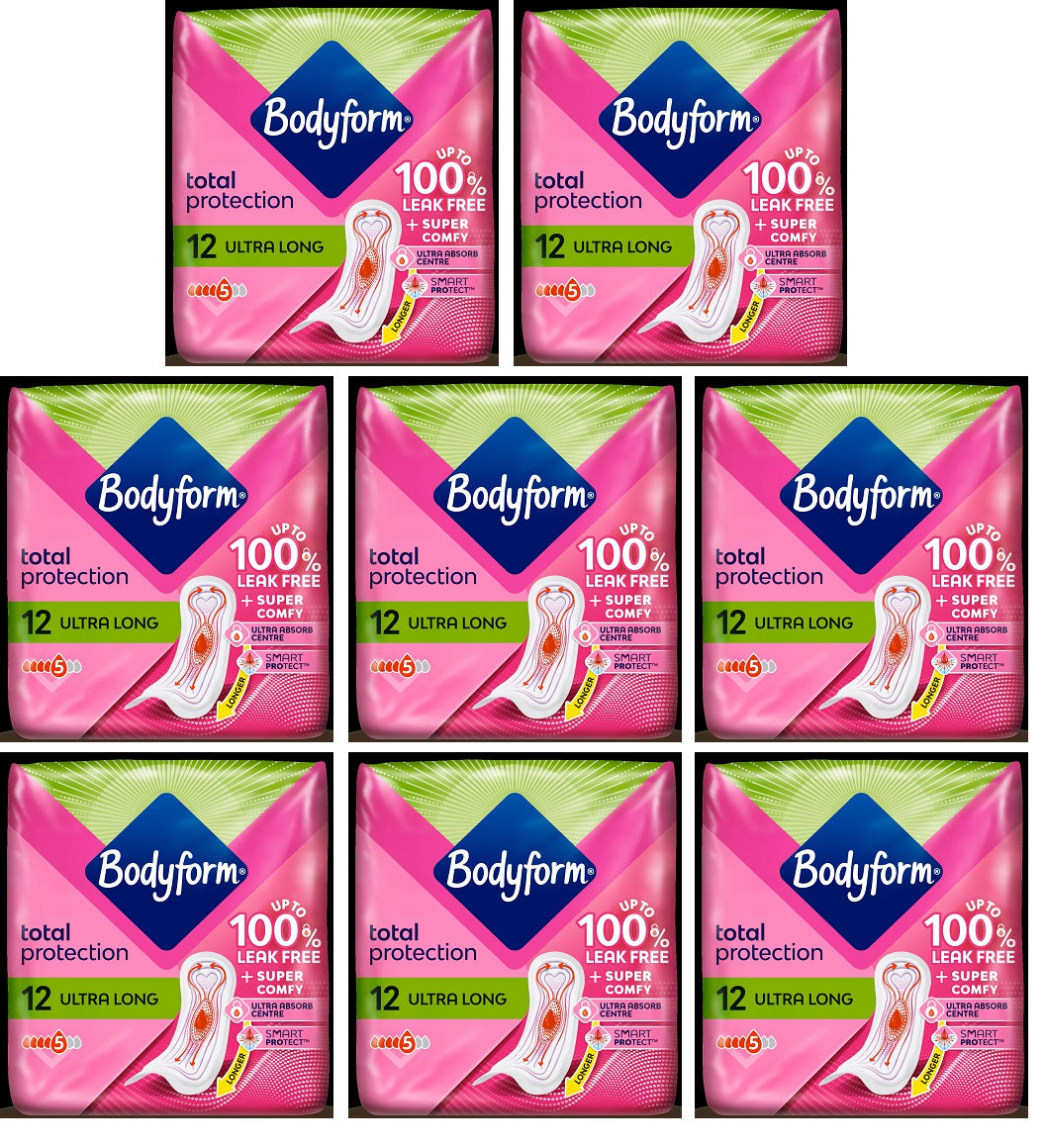 8 X Bodyform Ultra Long Non Wings - 12 Pack