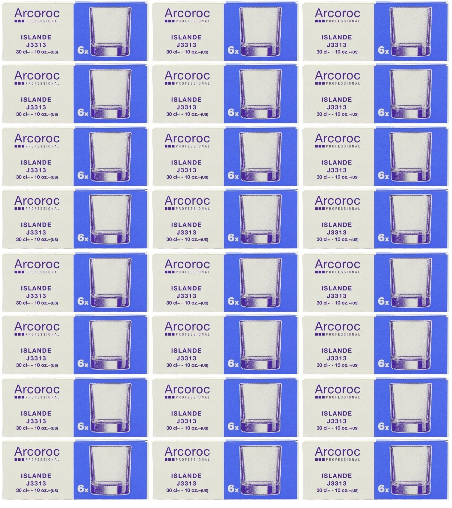 24 x Glass Tumbler 30Cl