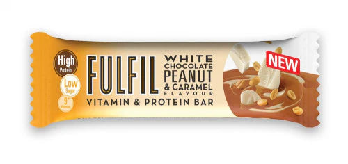 15 x Fulfil White Chocolate Peanut Caramel Vitamin & Protein Bar 55g