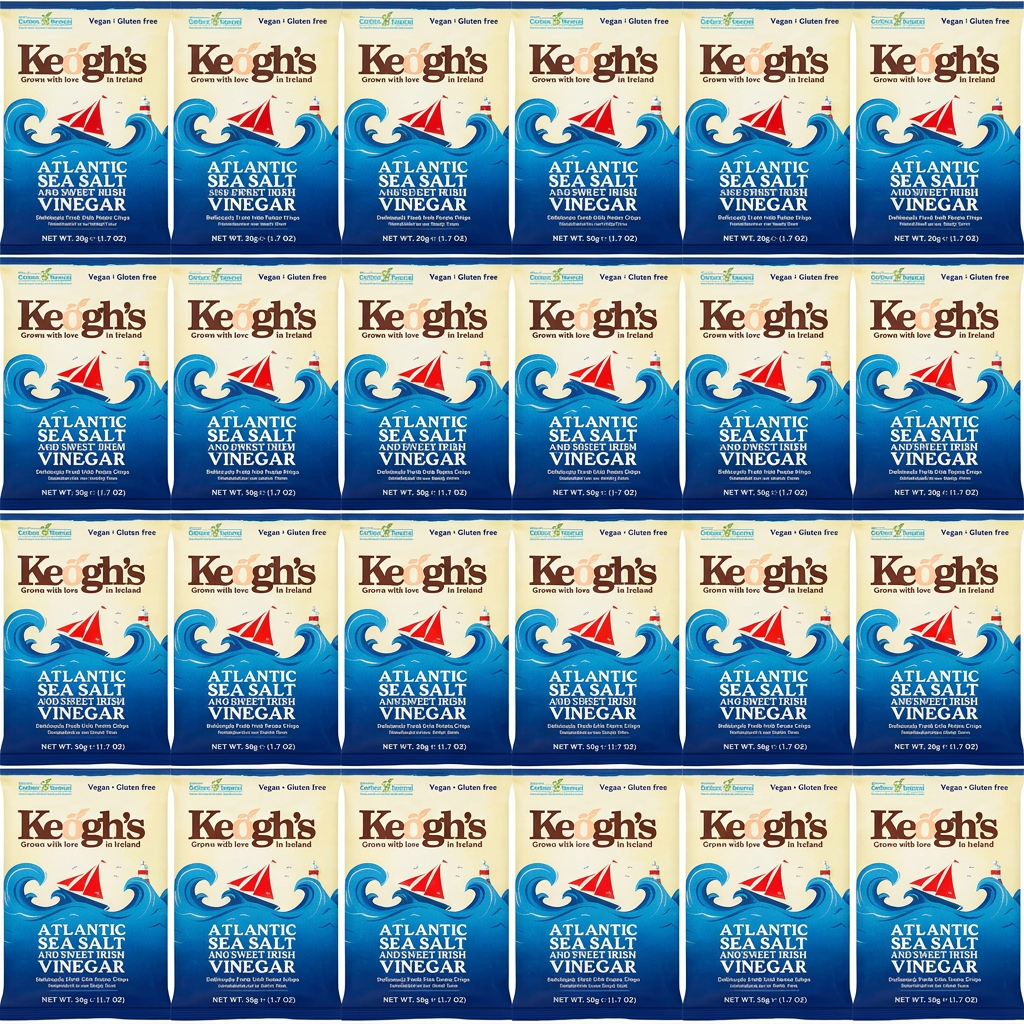 24 x Keoghs Sea Salt & Sweet Irish Vinegar Crisps 45GM