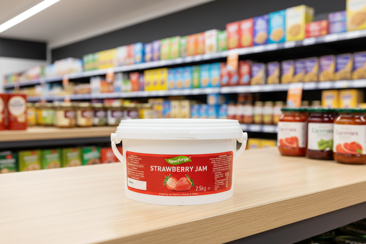 4 x Chefs Kitchen Strawberry Jam Bucket 2.5Kg