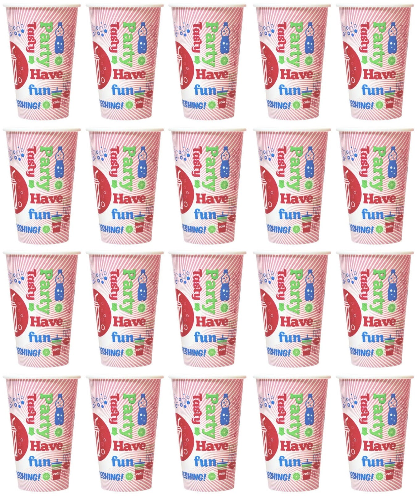 20 x Cup Paper Chill Cold 12Oz