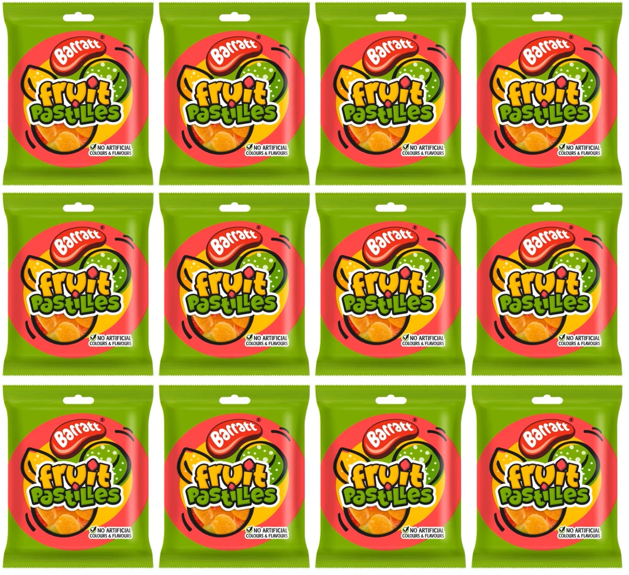 12 X Barratt Fruit Pastilles - 140Gm