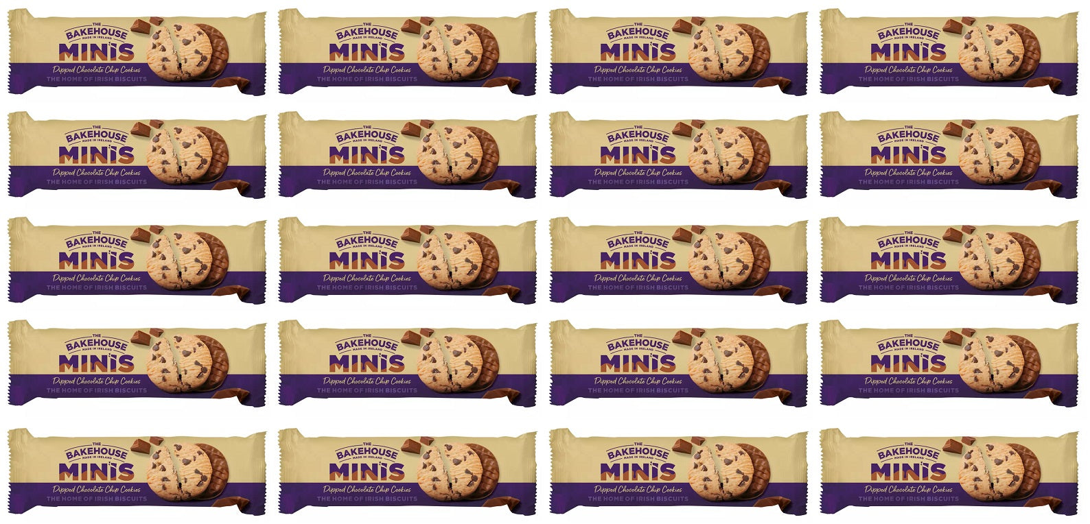 20 x East Coast Bakehouse Minis Dipped Hazlenut Chocolate Chip150