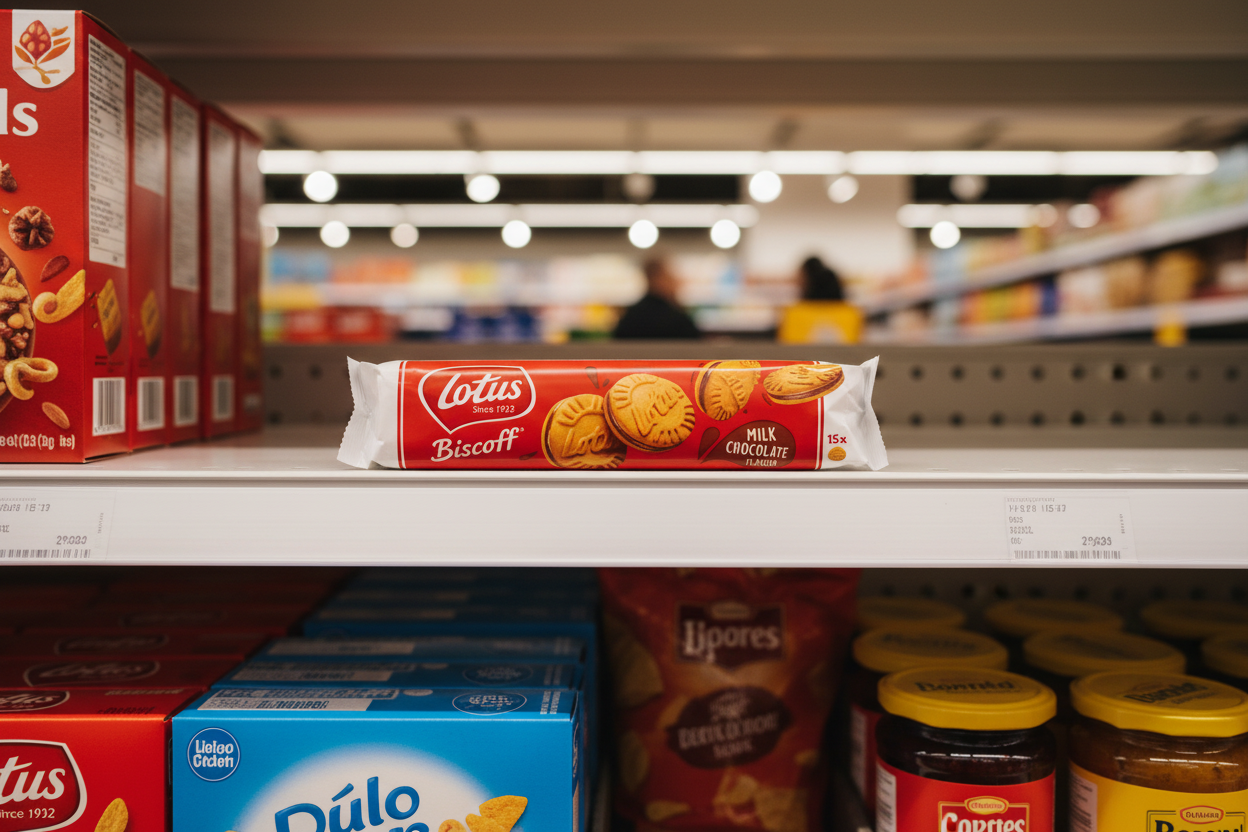 9 x Lotus Biscoff Sandwich Milk Choc Cream 150Gm