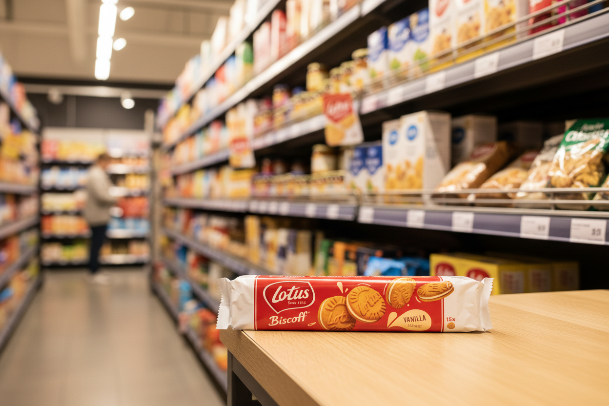 9 x Lotus Biscoff Sandwich Vanilla Cream 150Gm