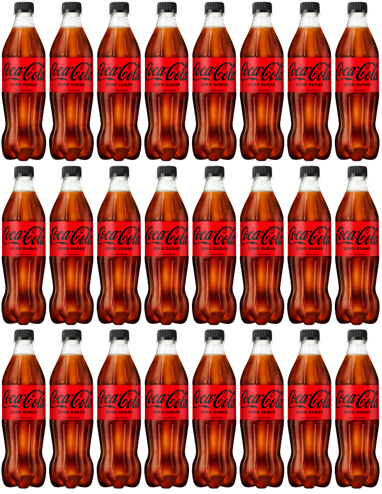 24 x Coke Zero Contour 500Ml