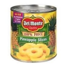 12 x Del Monte Pineapple Slices In Juice 220G