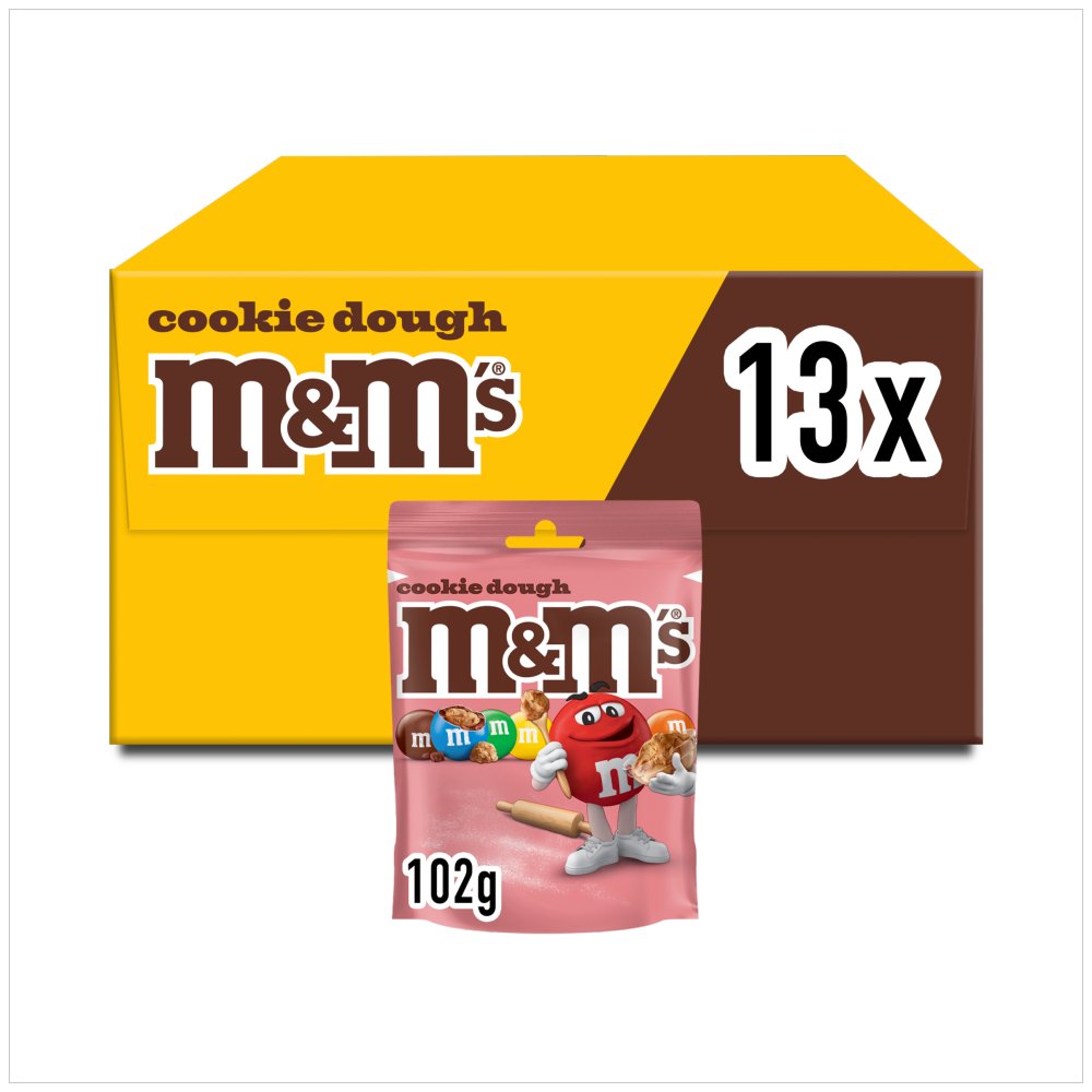 13 X M&M'S Cookie Dough Pouch Bag - 102Gm