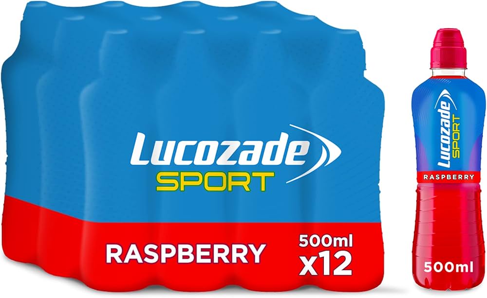 12 x Lucozade Sport Drink Raspberry 500Ml