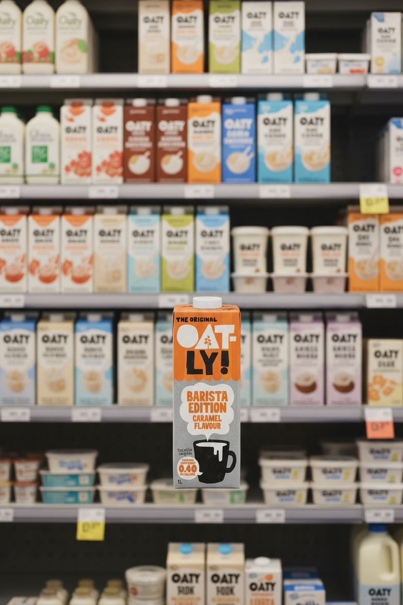 6 X Oatly Barista Edition Caramel Flavour Oat Drink - 1Ltr