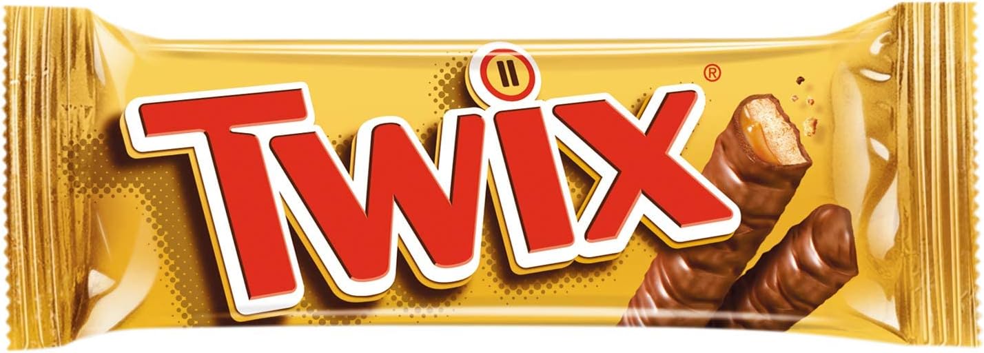 32 x Twix Chocolate Biscuit Twin Bars - 50GM