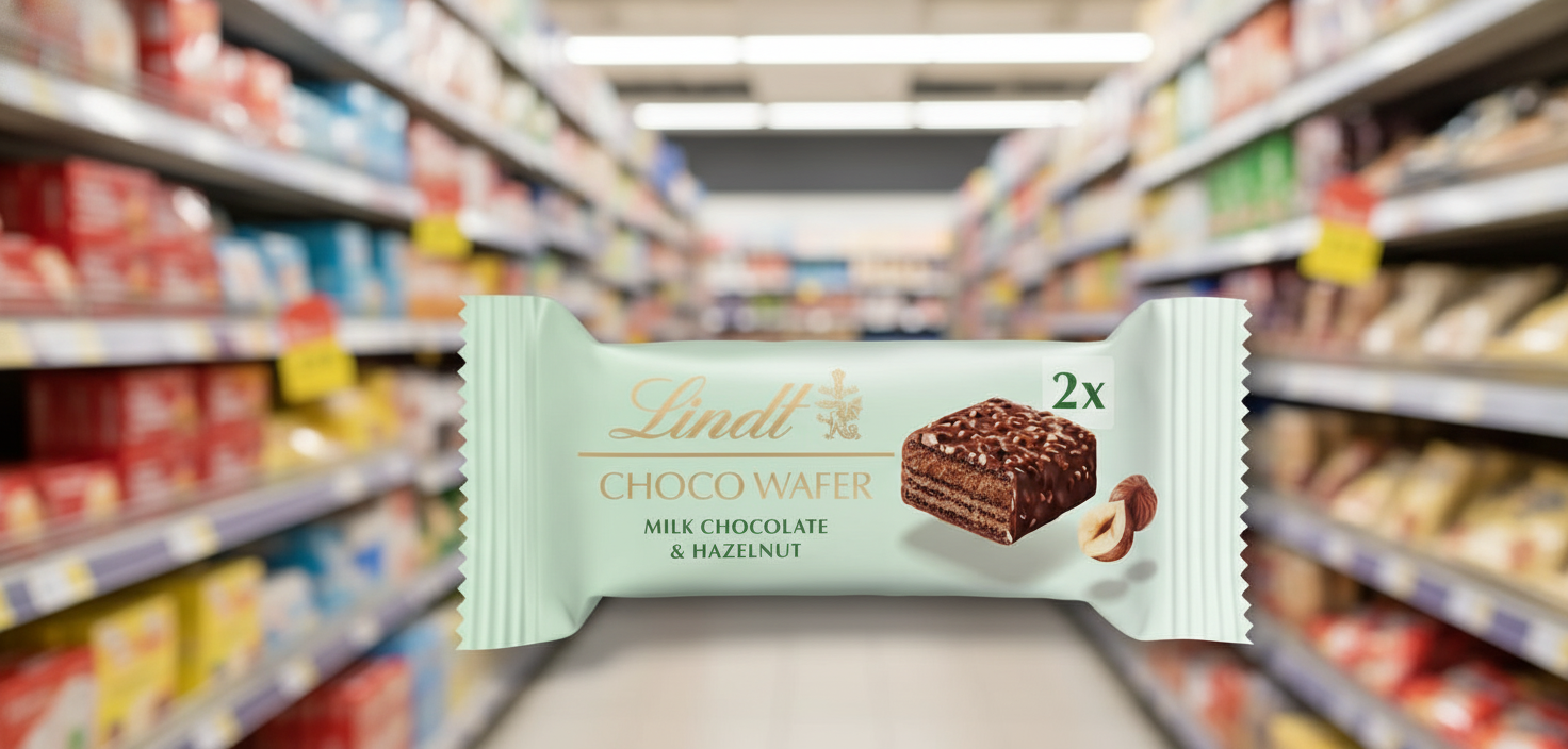 20 x Lindt Choco Wafer Milk Hazelnut - 30GM